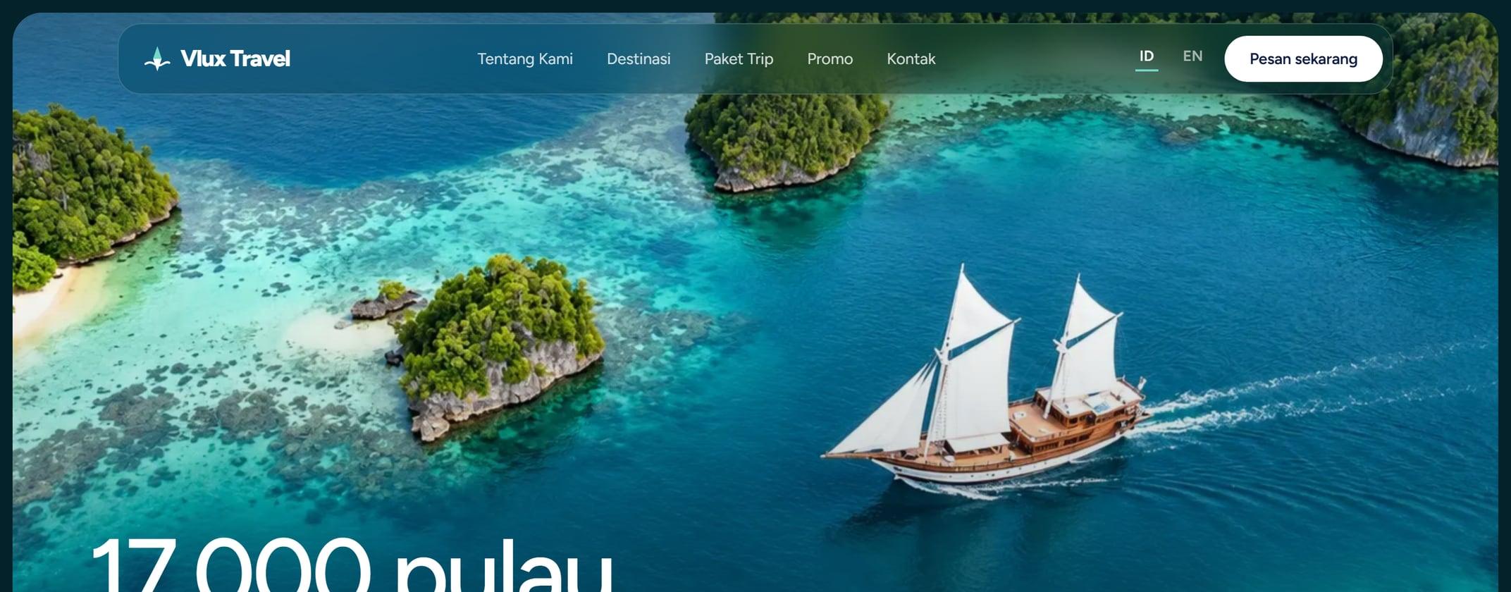 Desktop screenshot of the live demo site