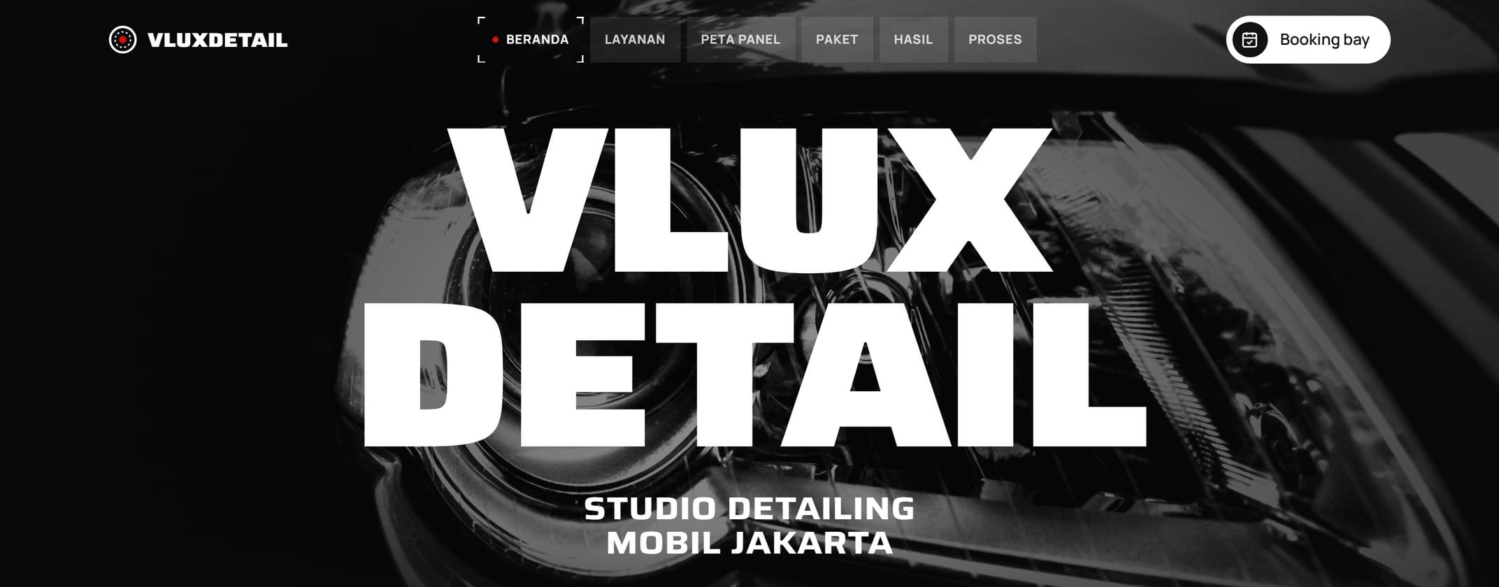 Tangkapan layar situs demo di desktop