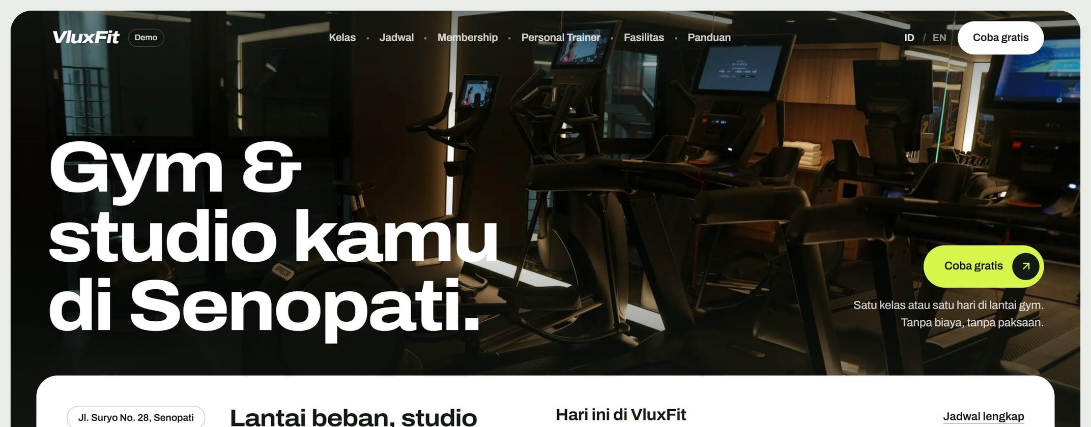 Desktop screenshot of the live demo site